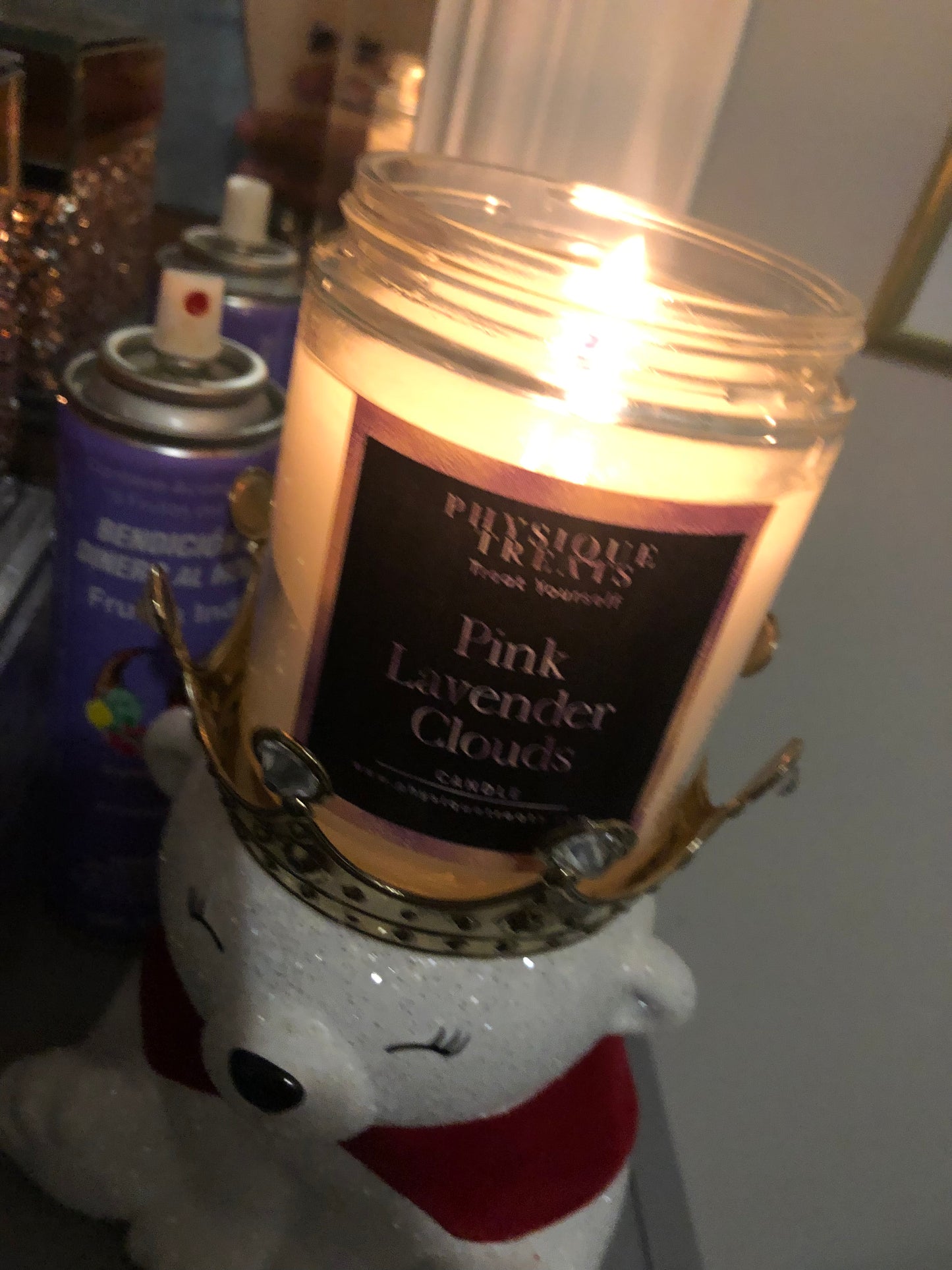 Pink Lavender Clouds Scented Candle